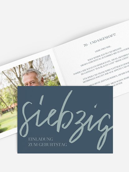 Einladung 70. Geburtstag Partypost