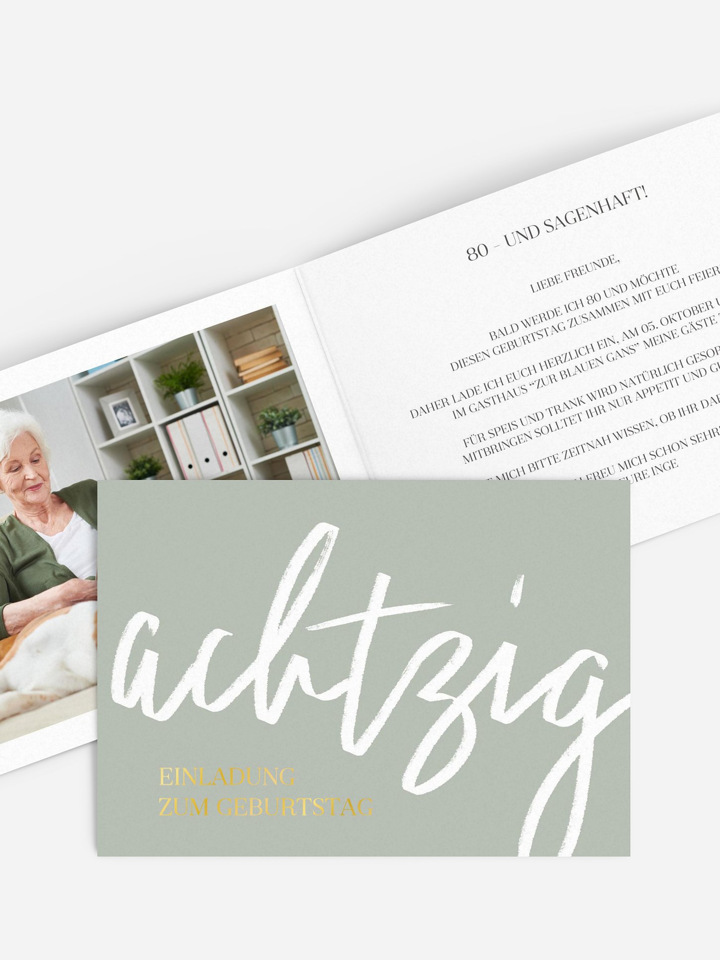 Einladung 80. Geburtstag Partypost