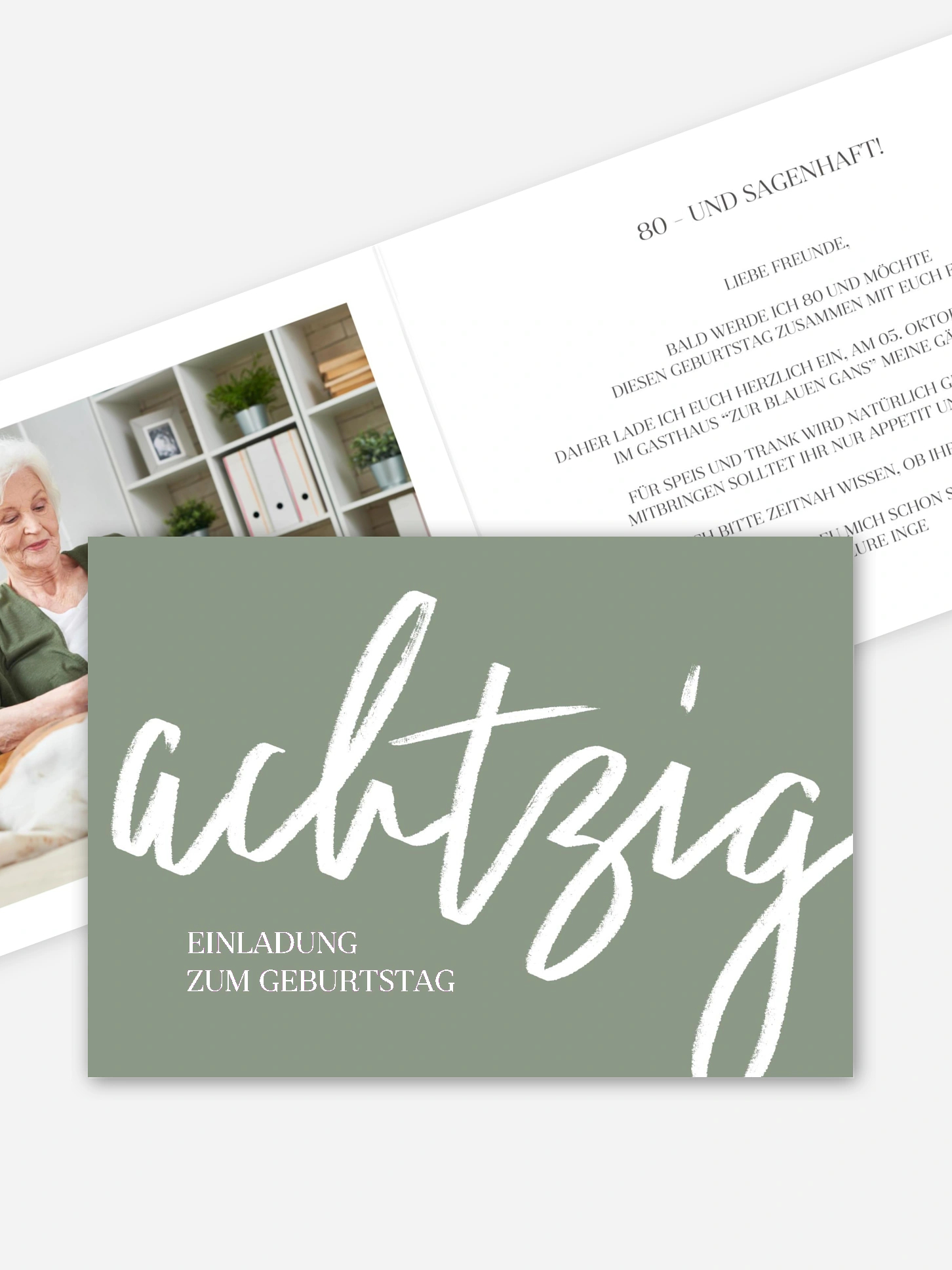 Einladung 80. Geburtstag Partypost