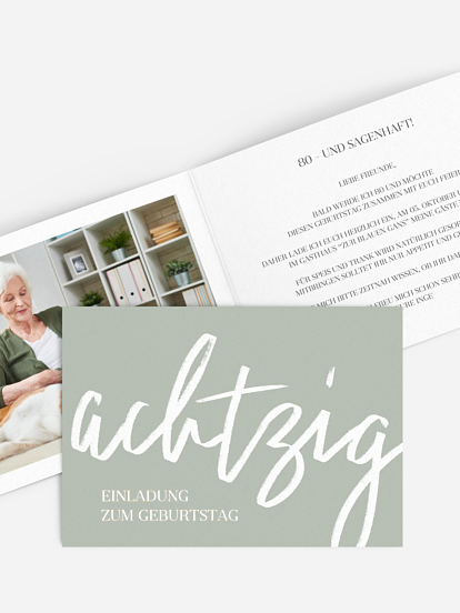 Einladung 80. Geburtstag Partypost