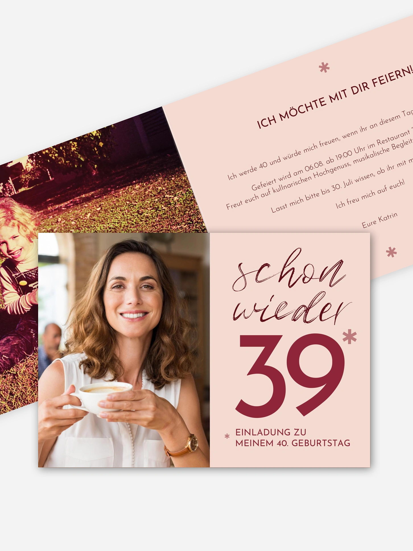 Einladung 40. Geburtstag Asterisk