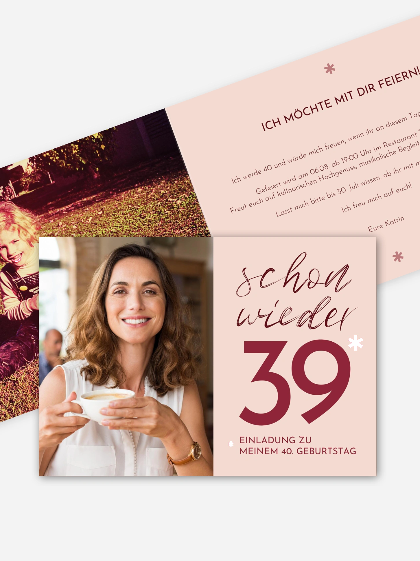 Einladung 40. Geburtstag Asterisk