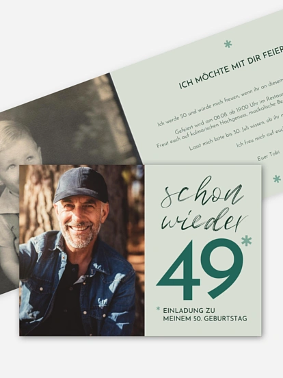 Einladung 50. Geburtstag Asterisk