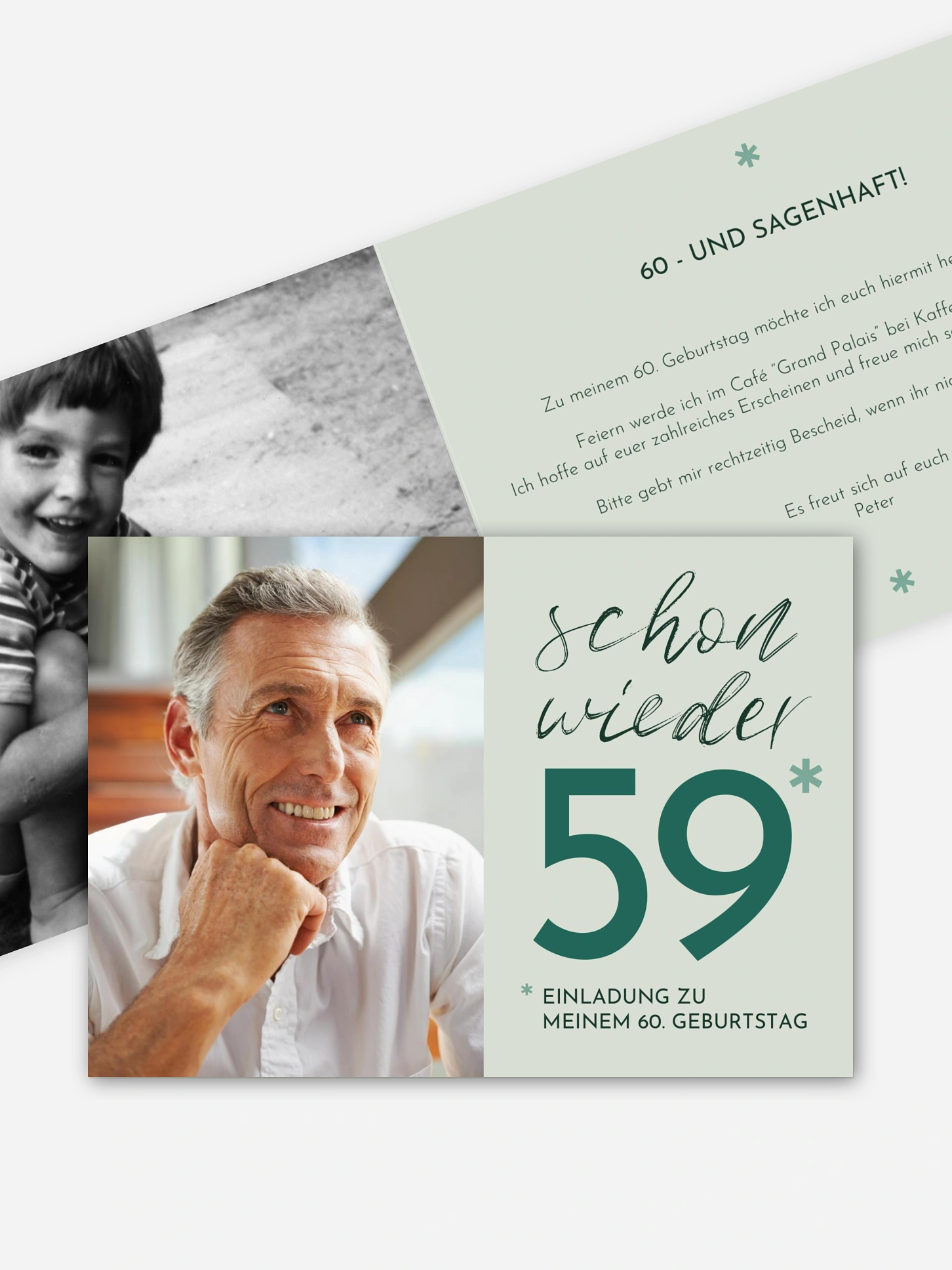 Einladung 60. Geburtstag Asterisk