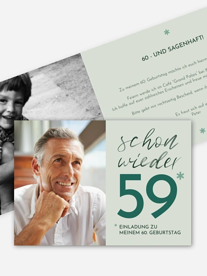 Einladung 60. Geburtstag Asterisk