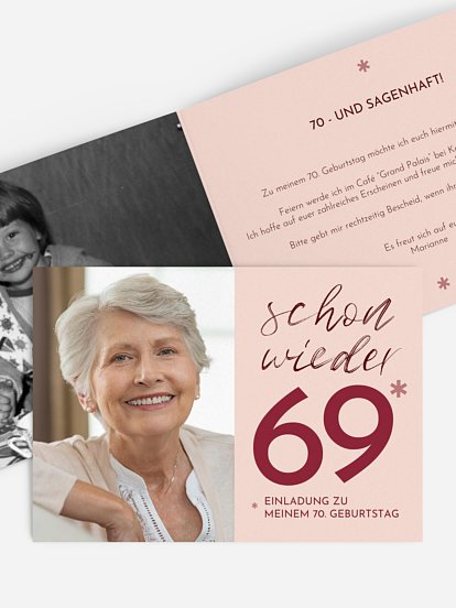 Einladung 70. Geburtstag Asterisk