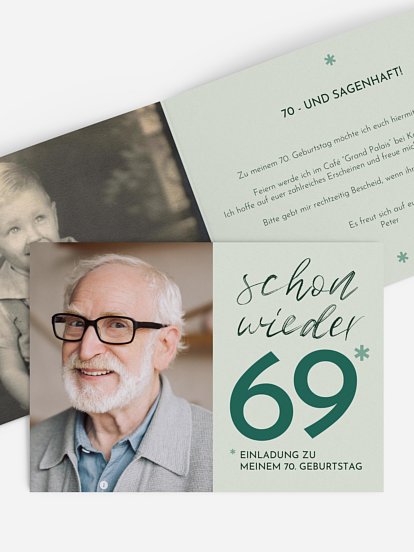 Einladung 70. Geburtstag Asterisk
