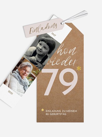 Einladung 80. Geburtstag Asterisk