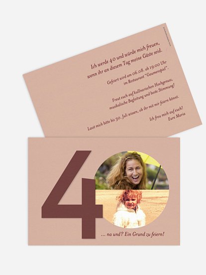 Einladung 40. Geburtstag Times change
