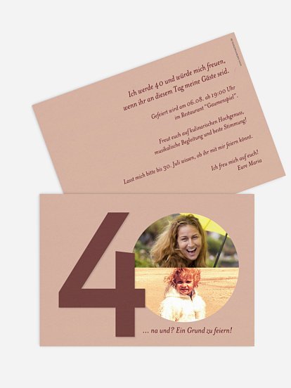 Einladung 40. Geburtstag Times change