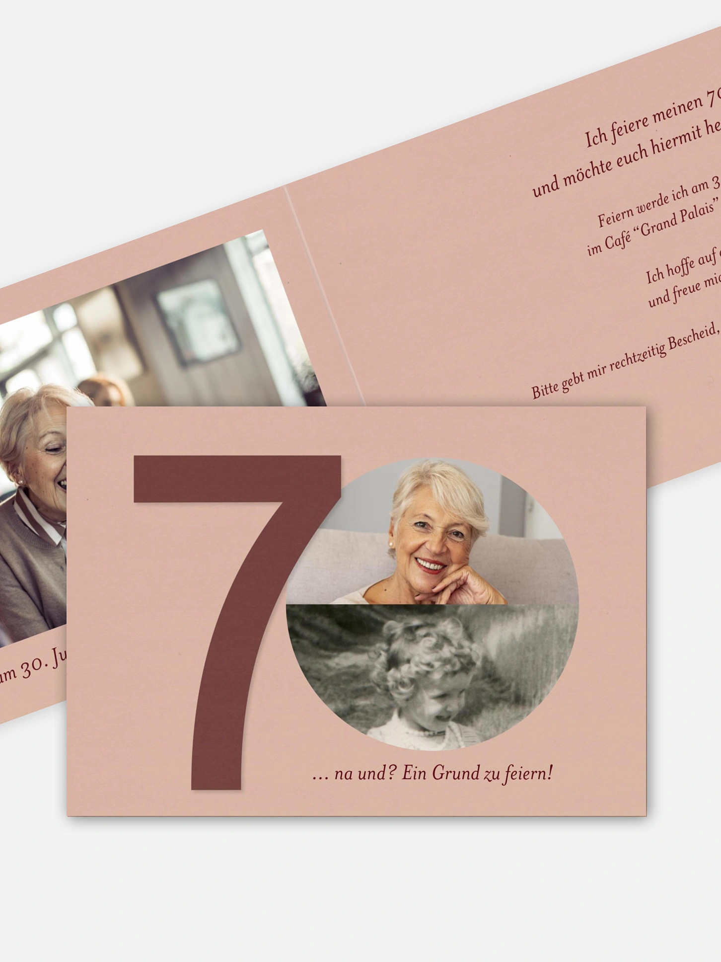 Einladung 70. Geburtstag Times change