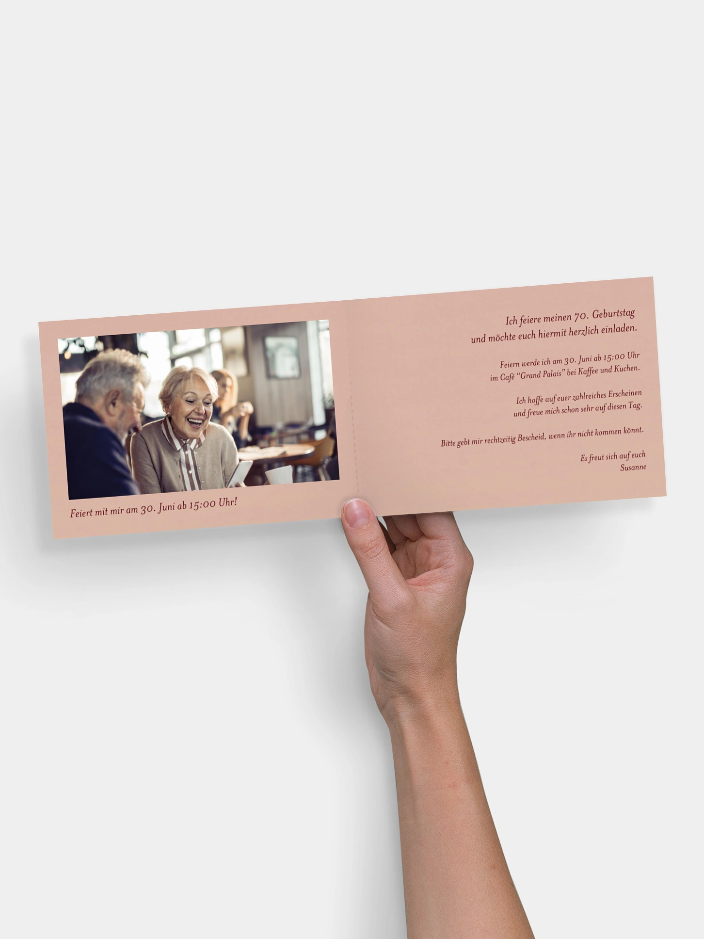 Einladung 70. Geburtstag Times change