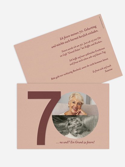 Einladung 70. Geburtstag Times change