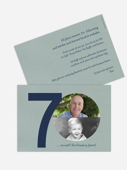 Einladung 70. Geburtstag Times change
