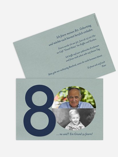 Einladung 80. Geburtstag Times change