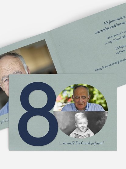 Einladung 80. Geburtstag Times change
