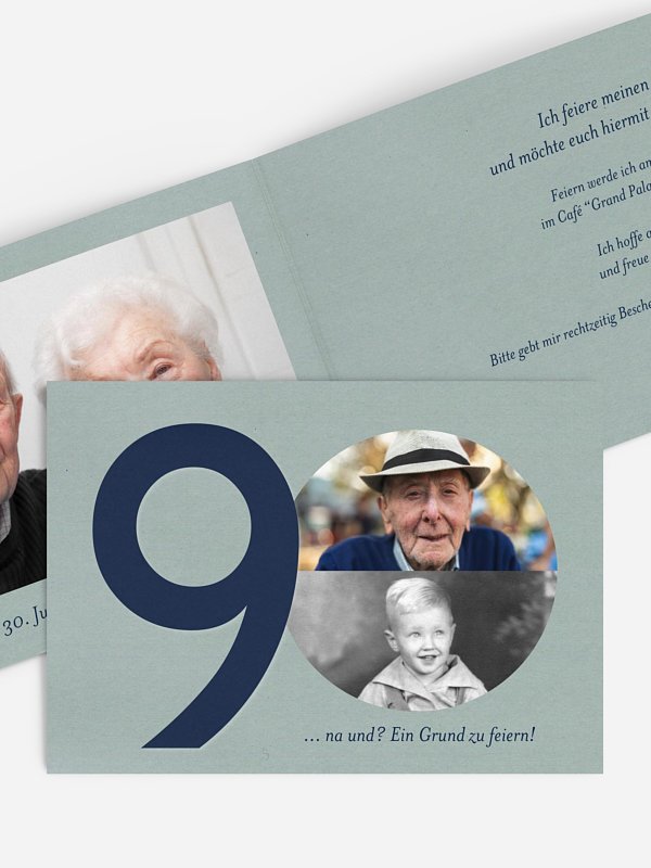 Einladung 90. Geburtstag Times change