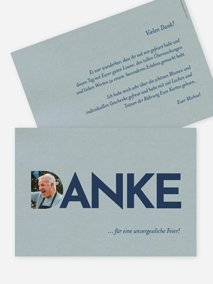Dankeskarte Geburtstag Times change