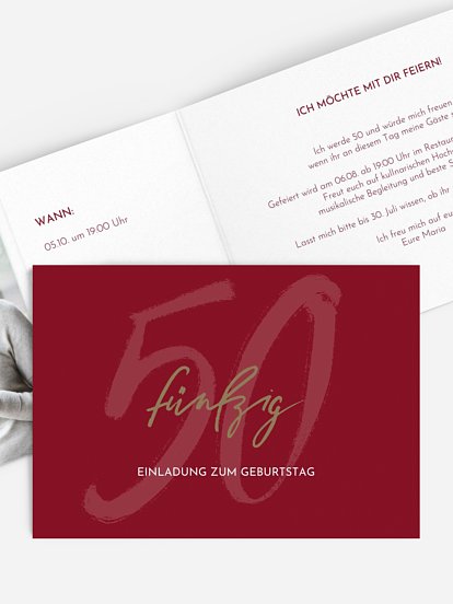 Einladung 50. Geburtstag Time to shine