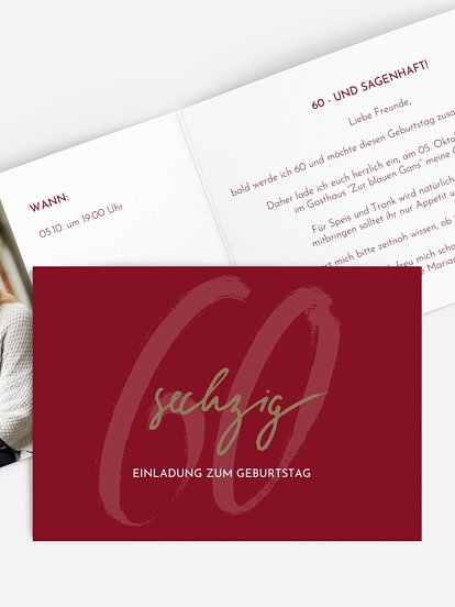 Einladung 60. Geburtstag Time to shine