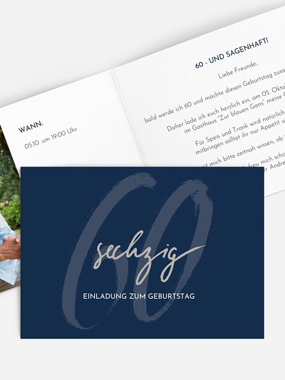 Einladung 60. Geburtstag Time to shine