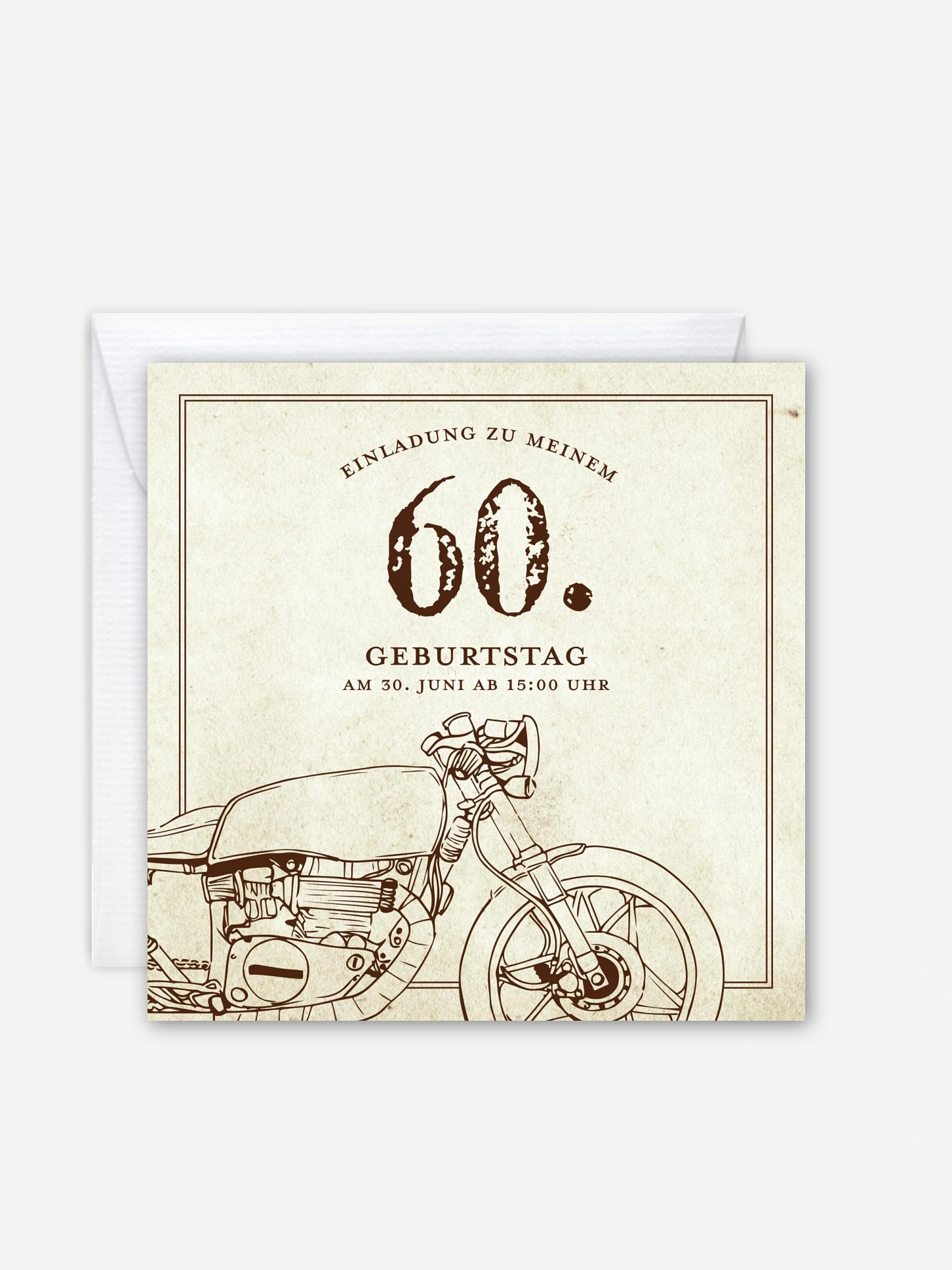 Einladung 60. Geburtstag Moto