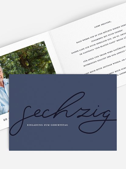 Einladung 60. Geburtstag Pure Glamour