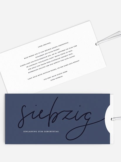 Einladung 70. Geburtstag Pure Glamour