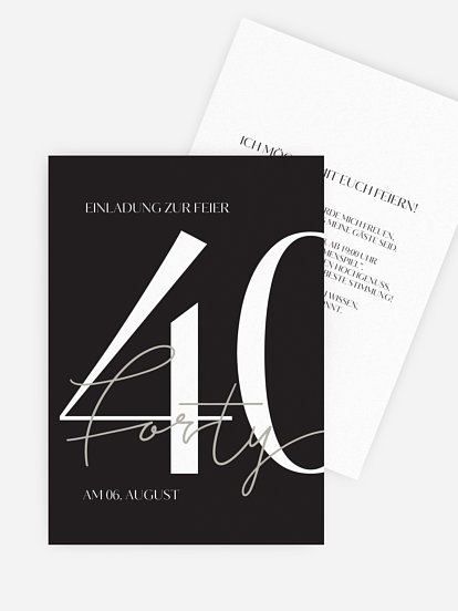 Einladung 40. Geburtstag Legendary