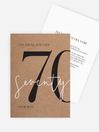 Einladung 70. Geburtstag Legendary