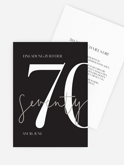 Einladung 70. Geburtstag Legendary
