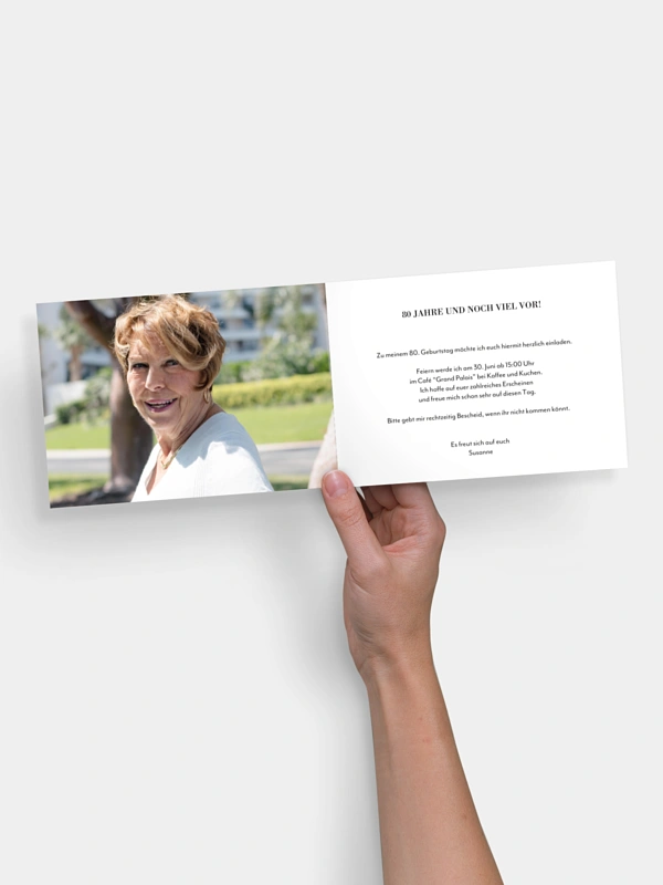 Einladung 80. Geburtstag Record Player