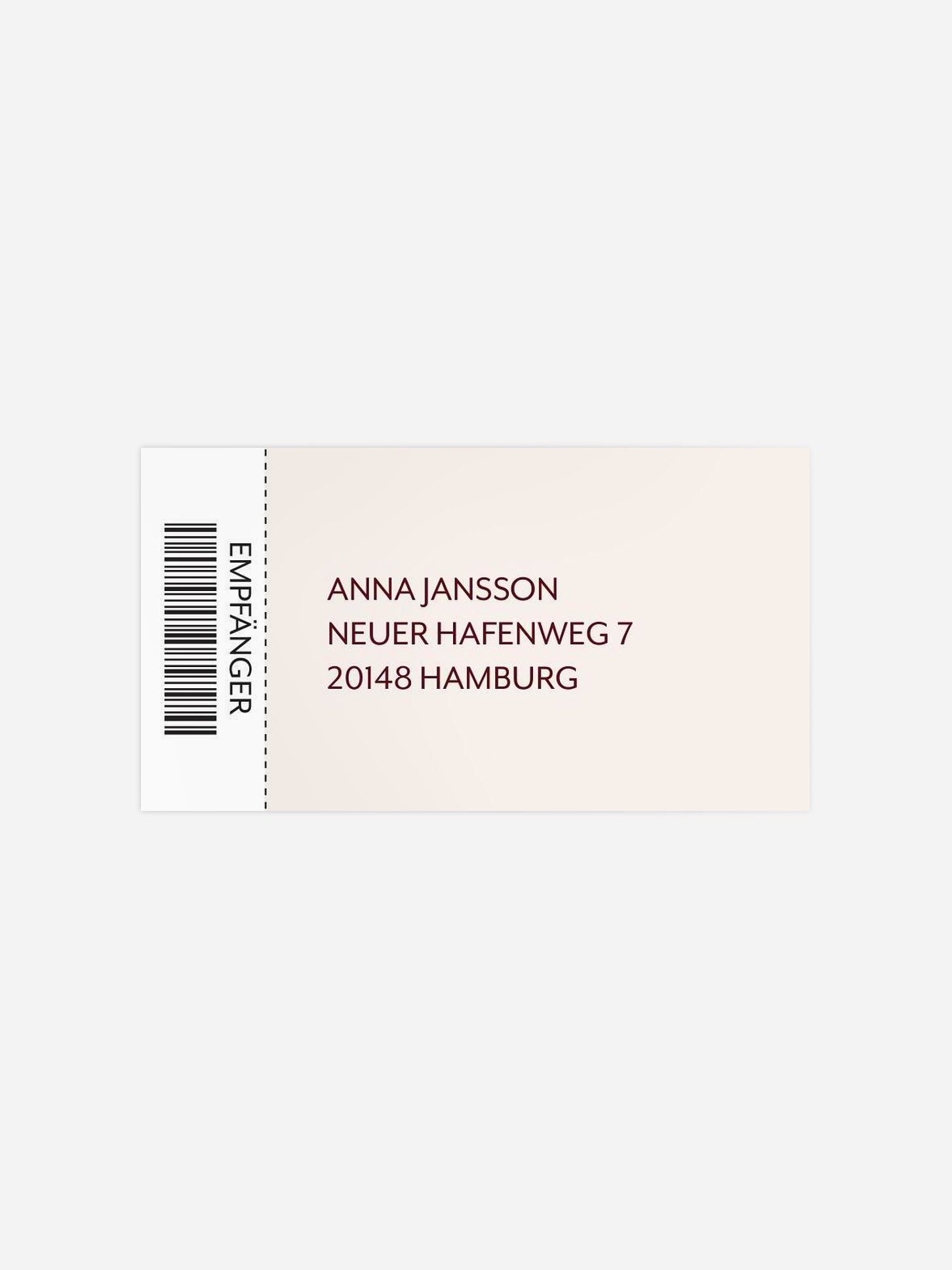 Empfängeraufkleber Geburtstag Konzert Ticket