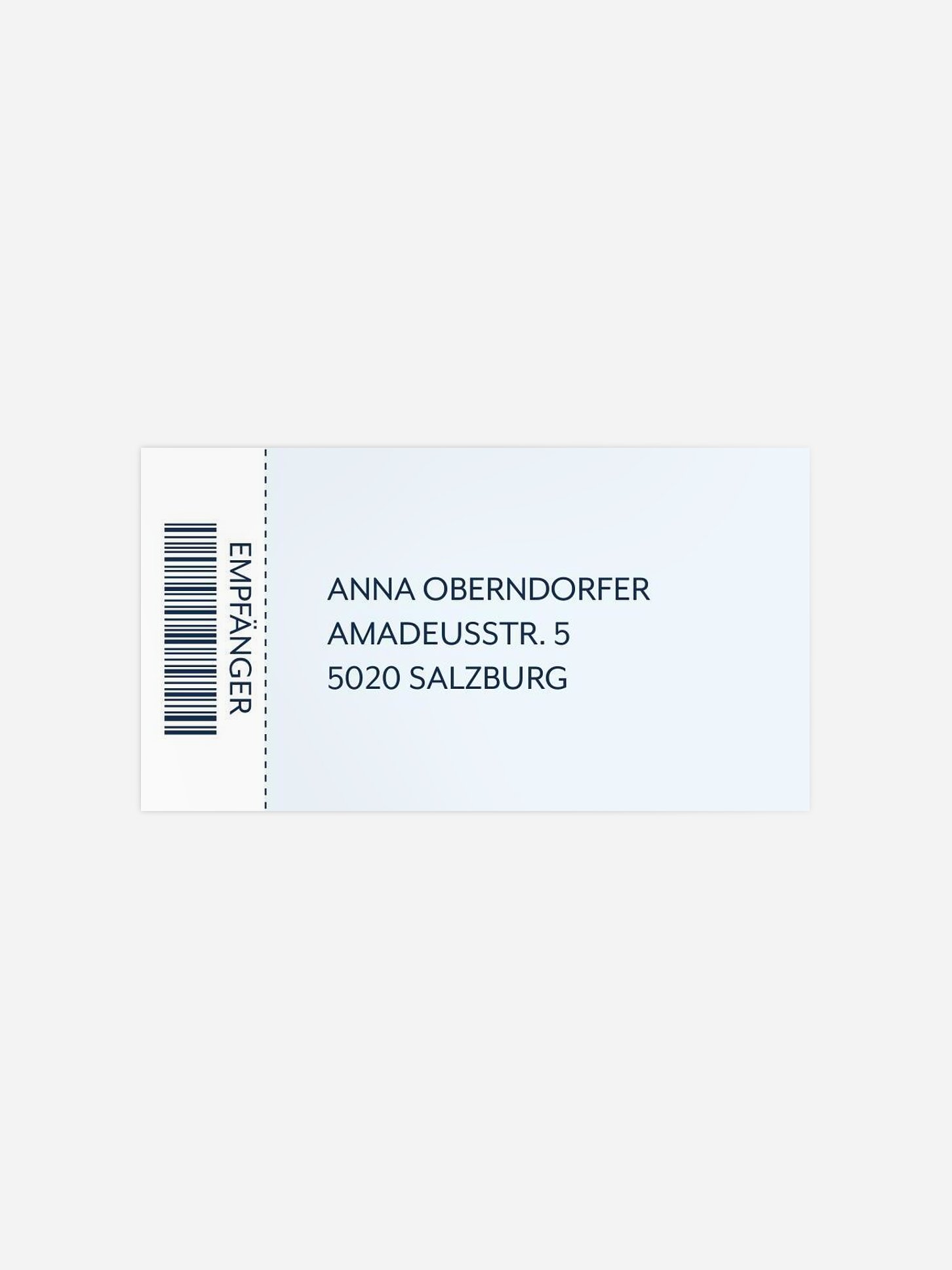 Empfängeraufkleber Geburtstag Konzert Ticket