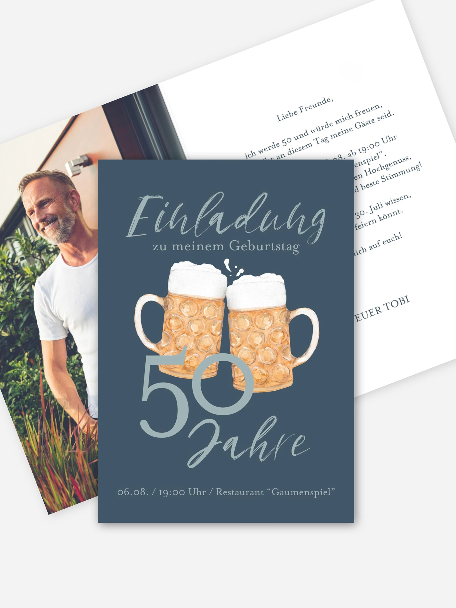 Einladung 50. Geburtstag Prost
