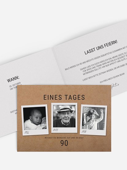 Einladung 90. Geburtstag Eines Tages