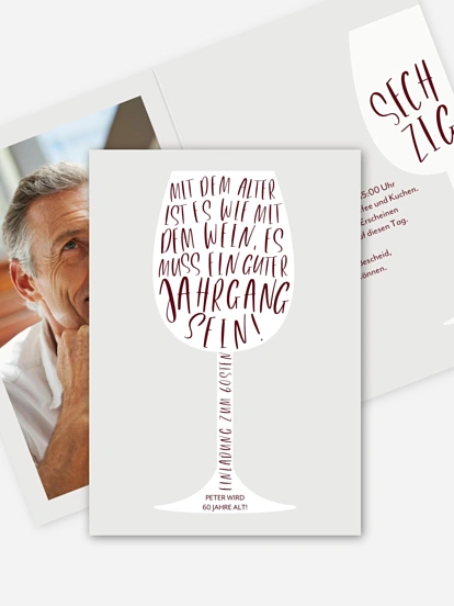 Einladung 60. Geburtstag Mit dem Alter
