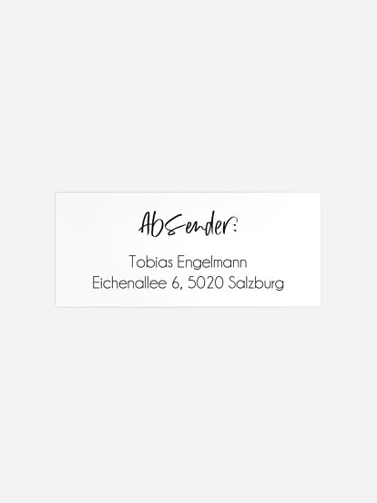 Absenderaufkleber Geburtstag Reiner Wein