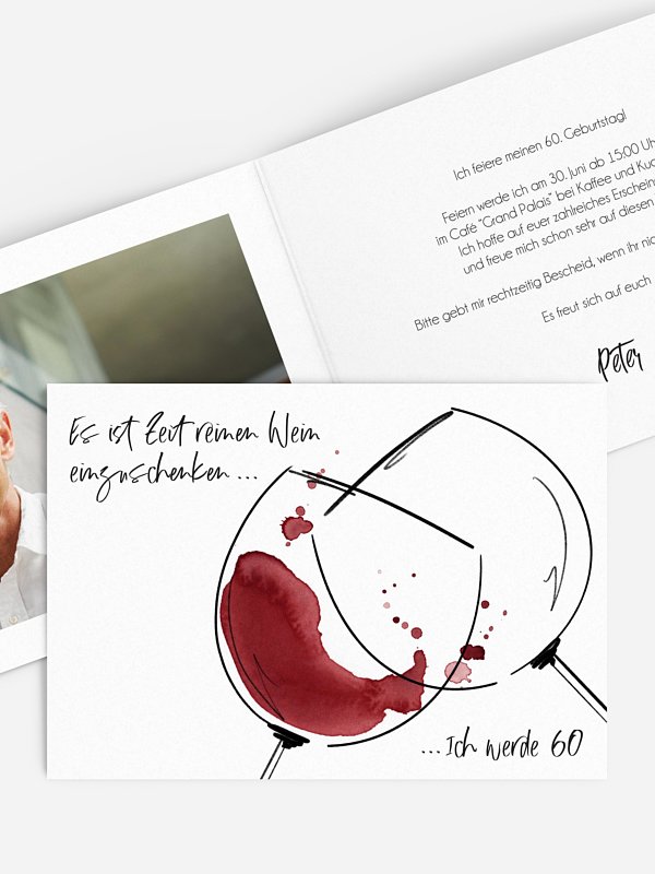 Einladung 60. Geburtstag Reiner Wein