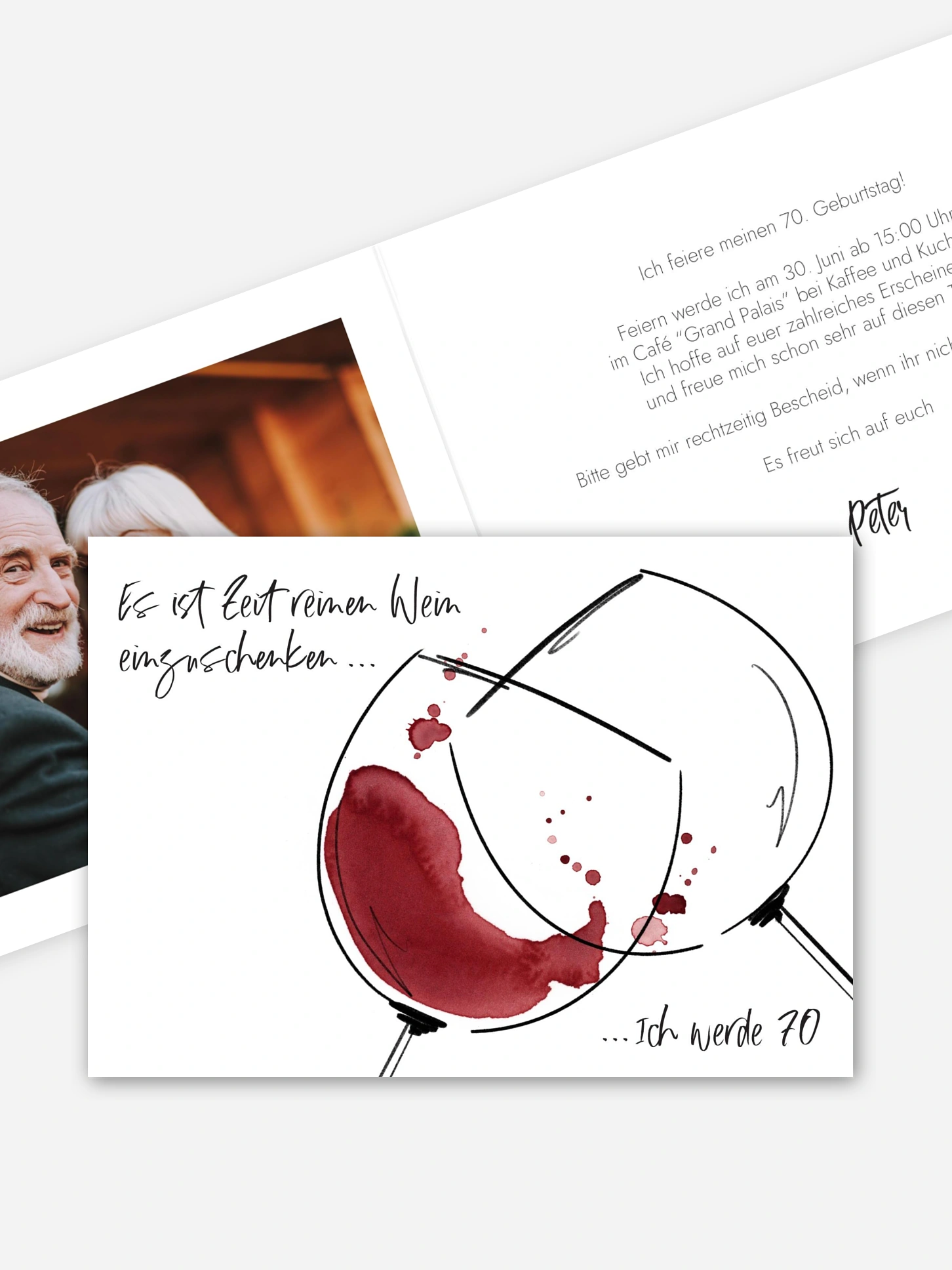 Einladung 70. Geburtstag Reiner Wein