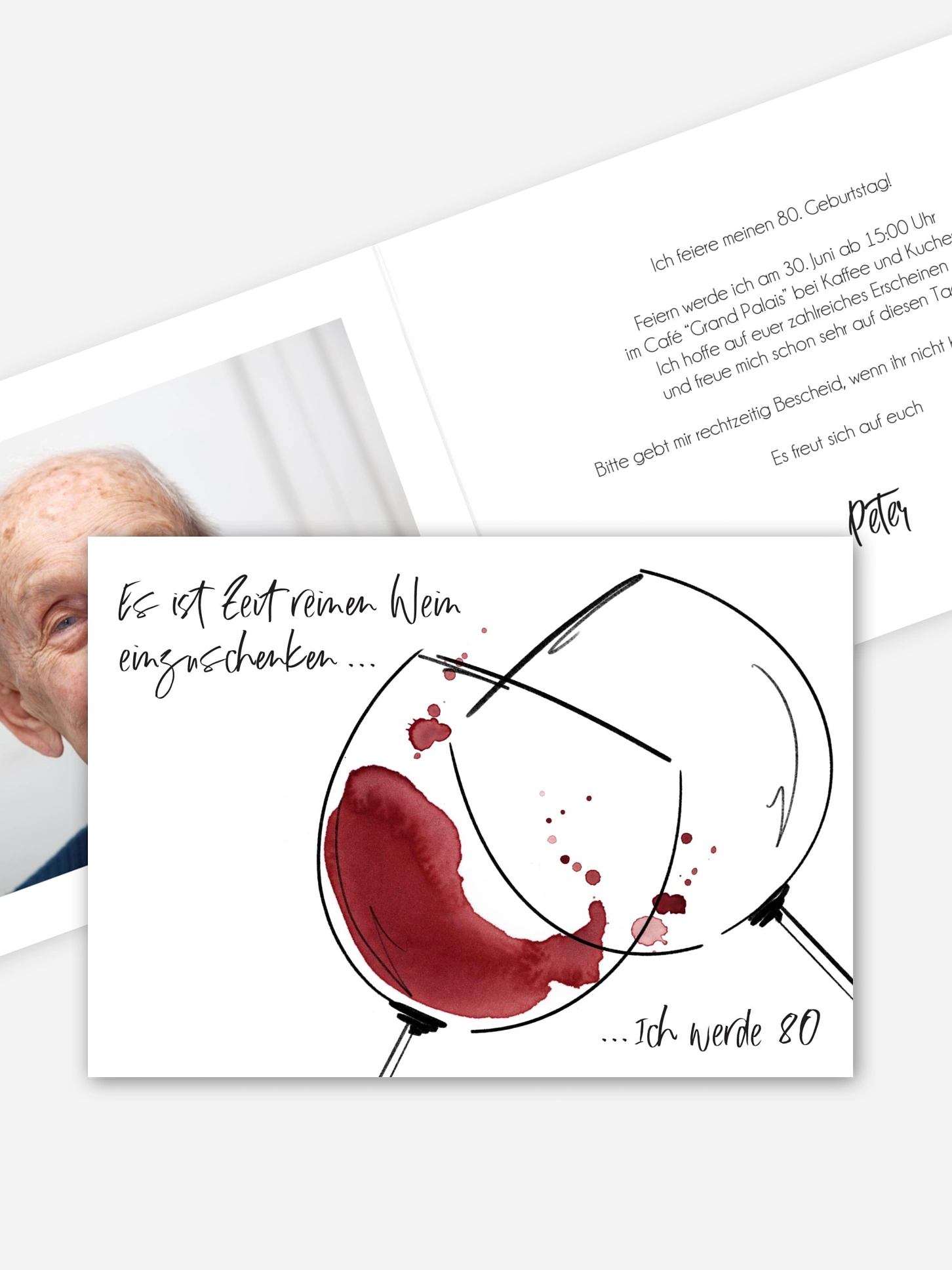 Einladung 80. Geburtstag Reiner Wein