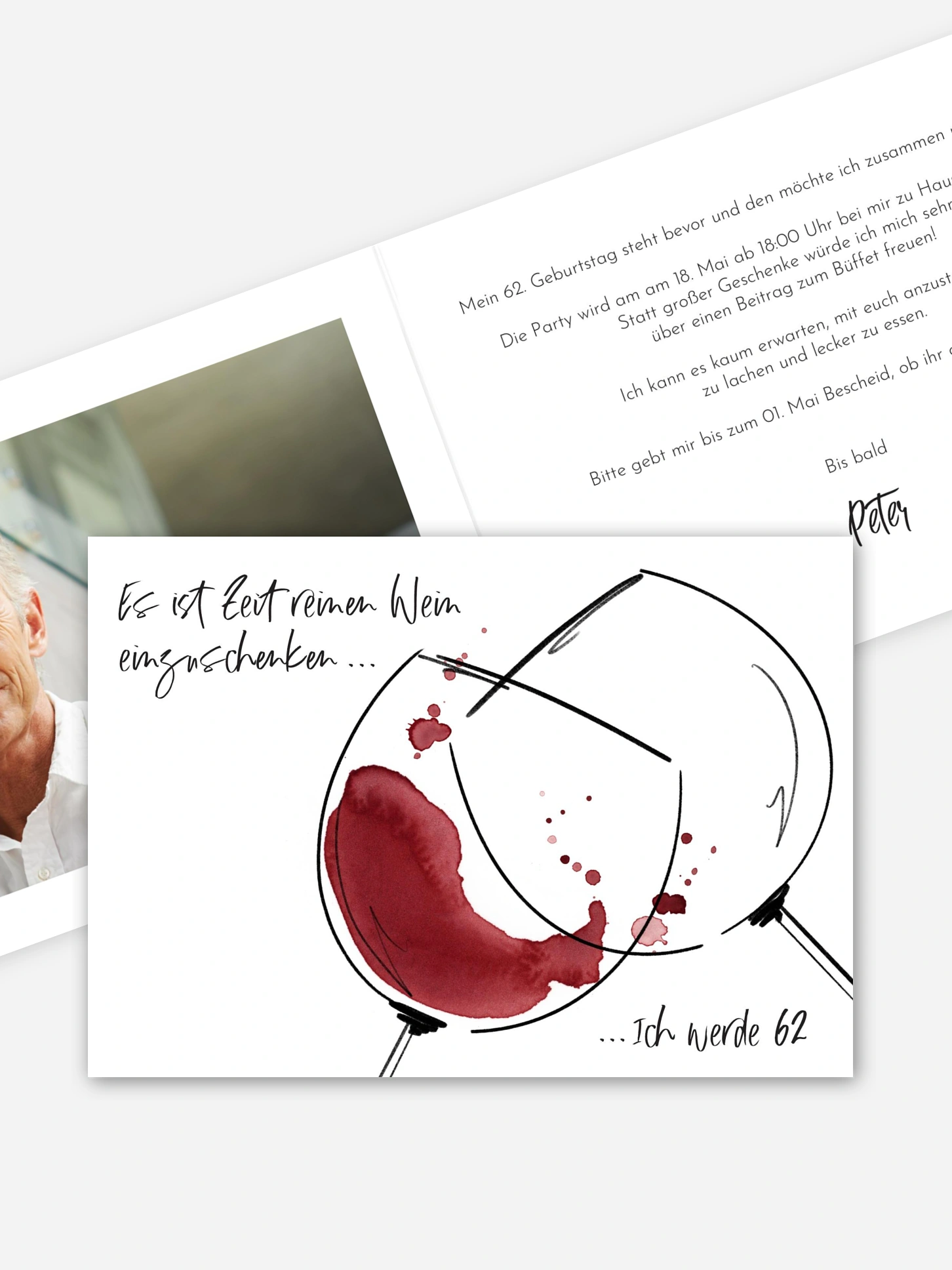 Geburtstagseinladung Reiner Wein