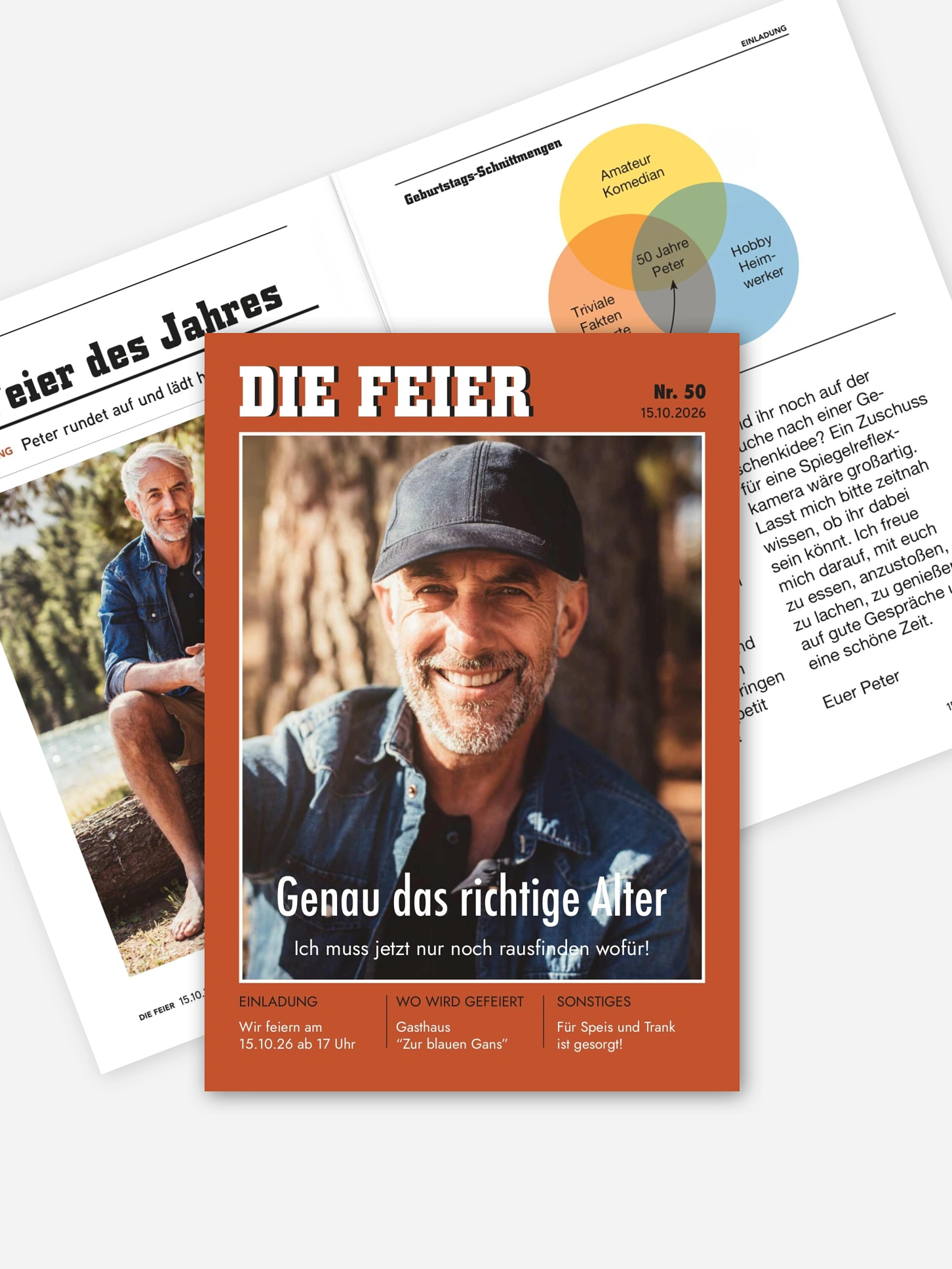 Einladung 50. Geburtstag Die Feier