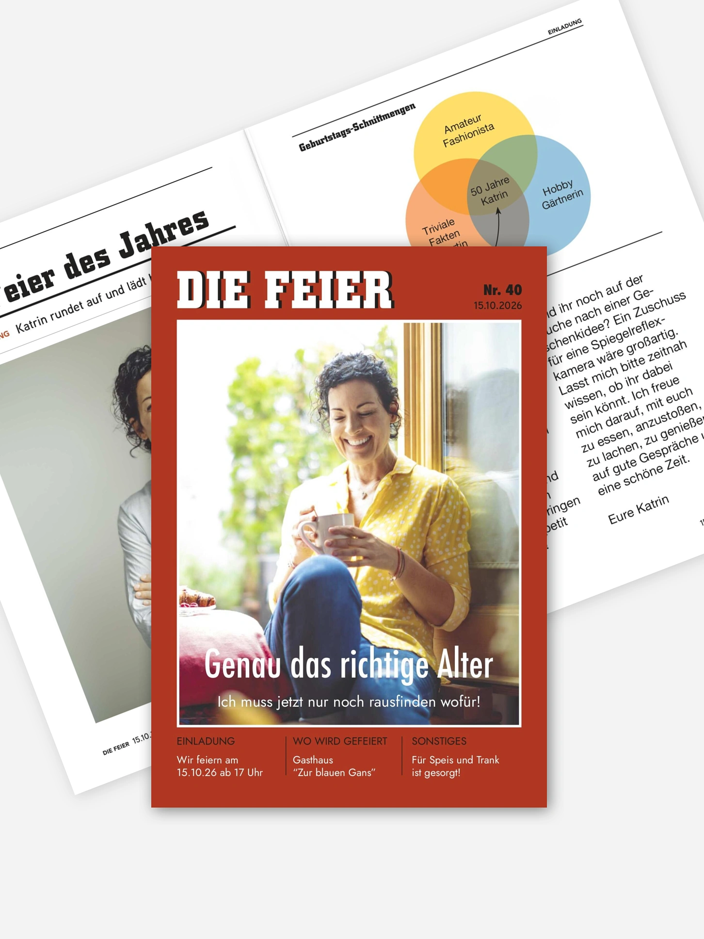 Einladung 50. Geburtstag Die Feier