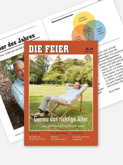 Einladung 60. Geburtstag Die Feier