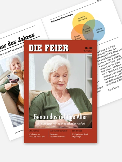 Einladung 80. Geburtstag Die Feier