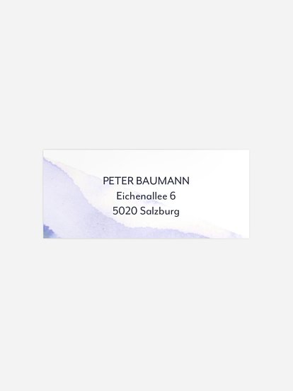 Absenderaufkleber Geburtstag Farbverlauf