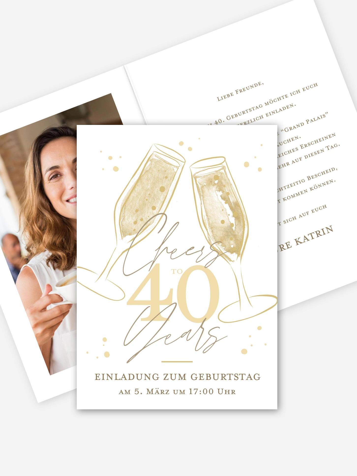 Einladung 40. Geburtstag Cheers to me