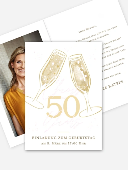 Einladung 50. Geburtstag Cheers to me
