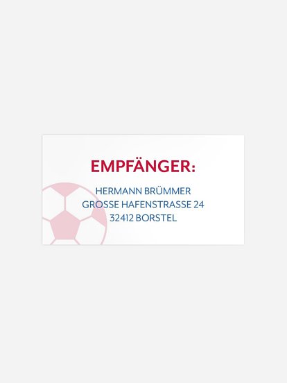 Empfängeraufkleber Geburtstag Ticket